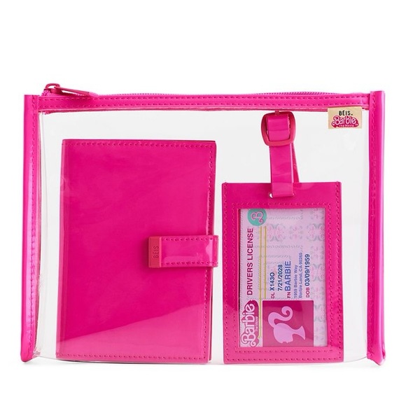 BEIS BARBIE Luggage Set - 29” Large, Mini Weekender, Cosmetic Case, Passport Tag - Picture 6 of 6